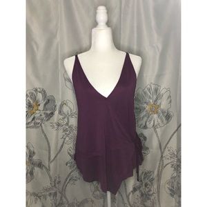 Small Free People Purple “Babetown” Tank